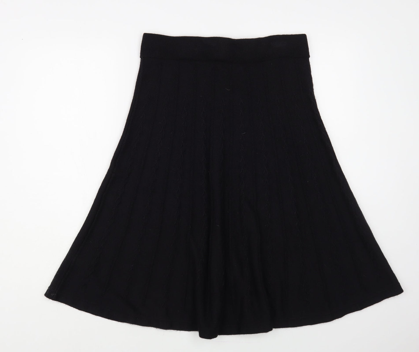 George Womens Black Acrylic A-Line Skirt Size S