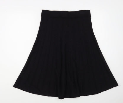 George Womens Black Acrylic A-Line Skirt Size S
