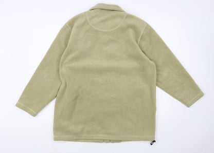 Poppy Womens Beige Polyester Cardigan Sweatshirt Size M Button