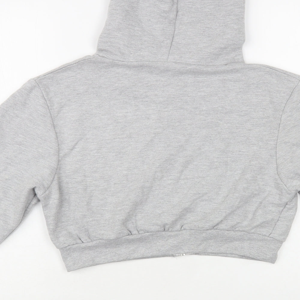 Awdis Womens Grey Cotton Full Zip Hoodie Size S Zip - Jessica