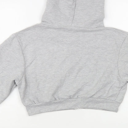 Awdis Womens Grey Cotton Full Zip Hoodie Size S Zip - Jessica