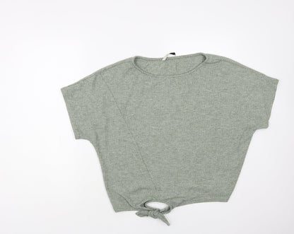 George Womens Green Boat Neck Polyester Pullover Jumper Size 16