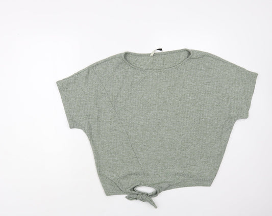 George Womens Green Boat Neck Polyester Pullover Jumper Size 16