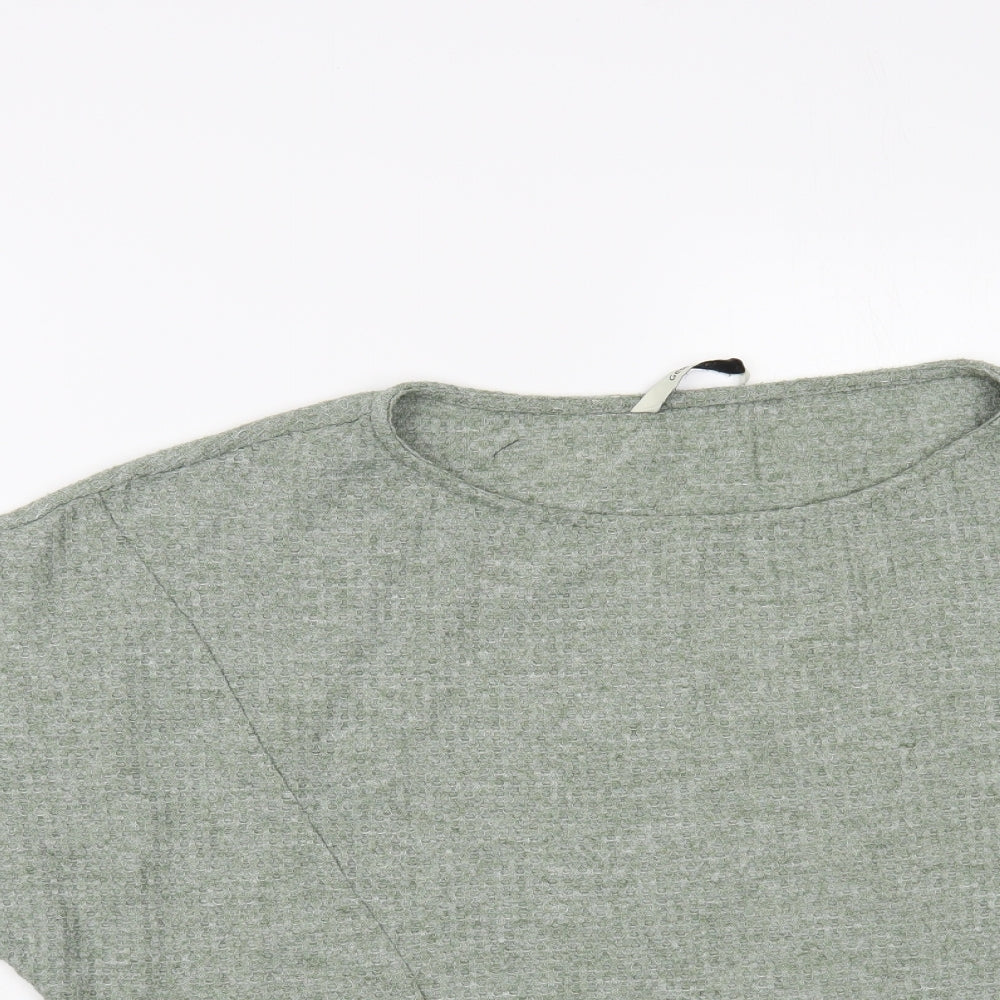 George Womens Green Boat Neck Polyester Pullover Jumper Size 16