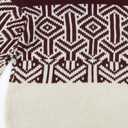 Cedar Wood State Mens Grey Crew Neck Geometric Acrylic Pullover Jumper Size S