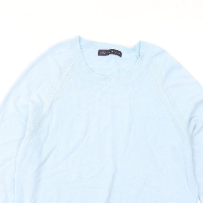 Womens UK Size 8 Marks and Spencer Blue Pullover Jumper