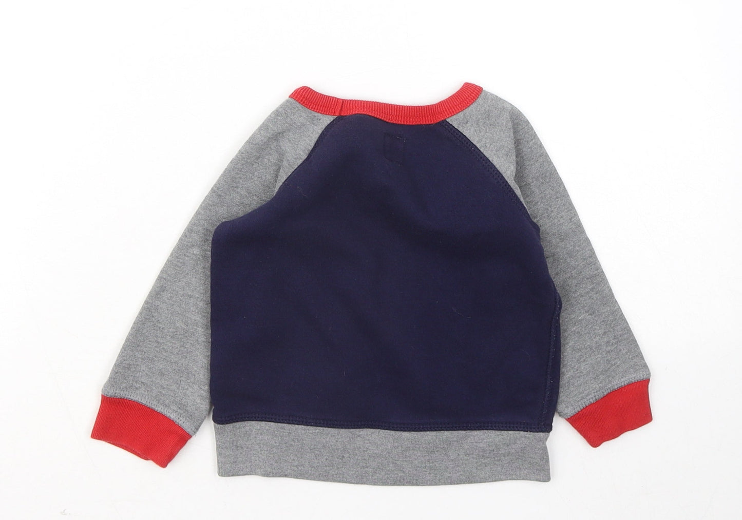 Gap Boys Blue Cotton Pullover Jumper Size 12-18 Months - Oh What Fun