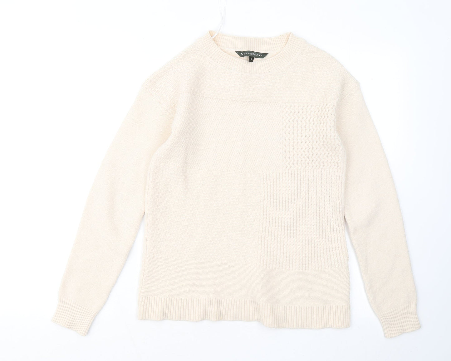 Womens UK Size 10 Bonmarché Beige Pullover Jumper