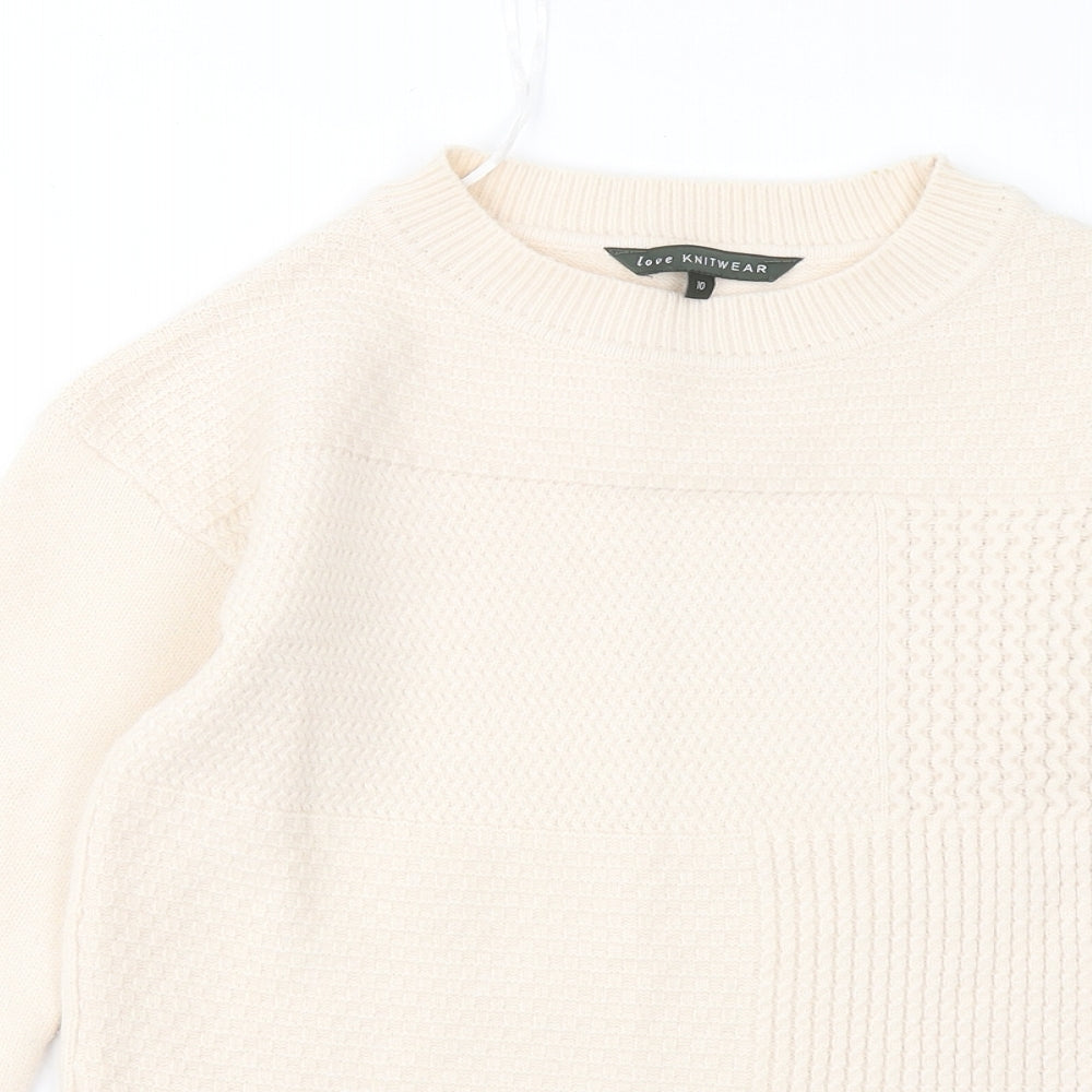 Womens UK Size 10 Bonmarché Beige Pullover Jumper