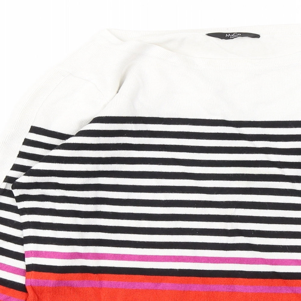 Womens UK Size 8 M&Co Multicoloured Pullover Jumper