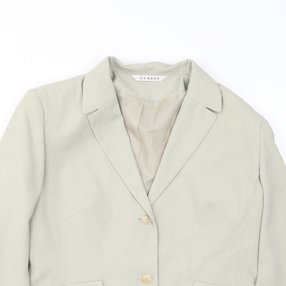 George Womens Green Jacket Blazer Size 12