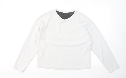 Zara Womens Blue Cotton Pullover Sweatshirt Size M