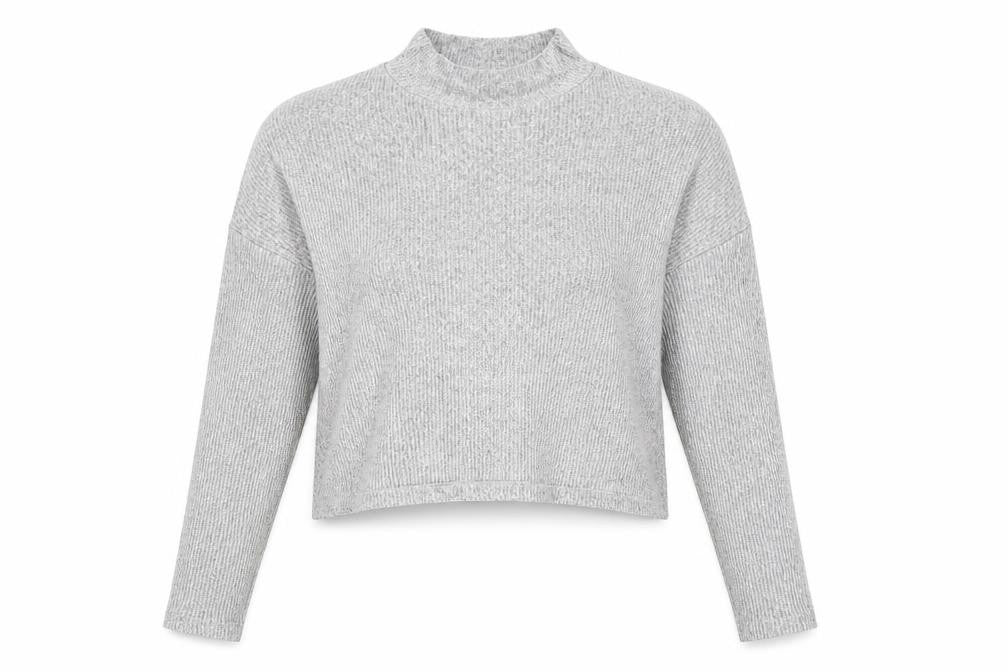 Womens UK Size 12 Topshop Grey Pullover Jumper