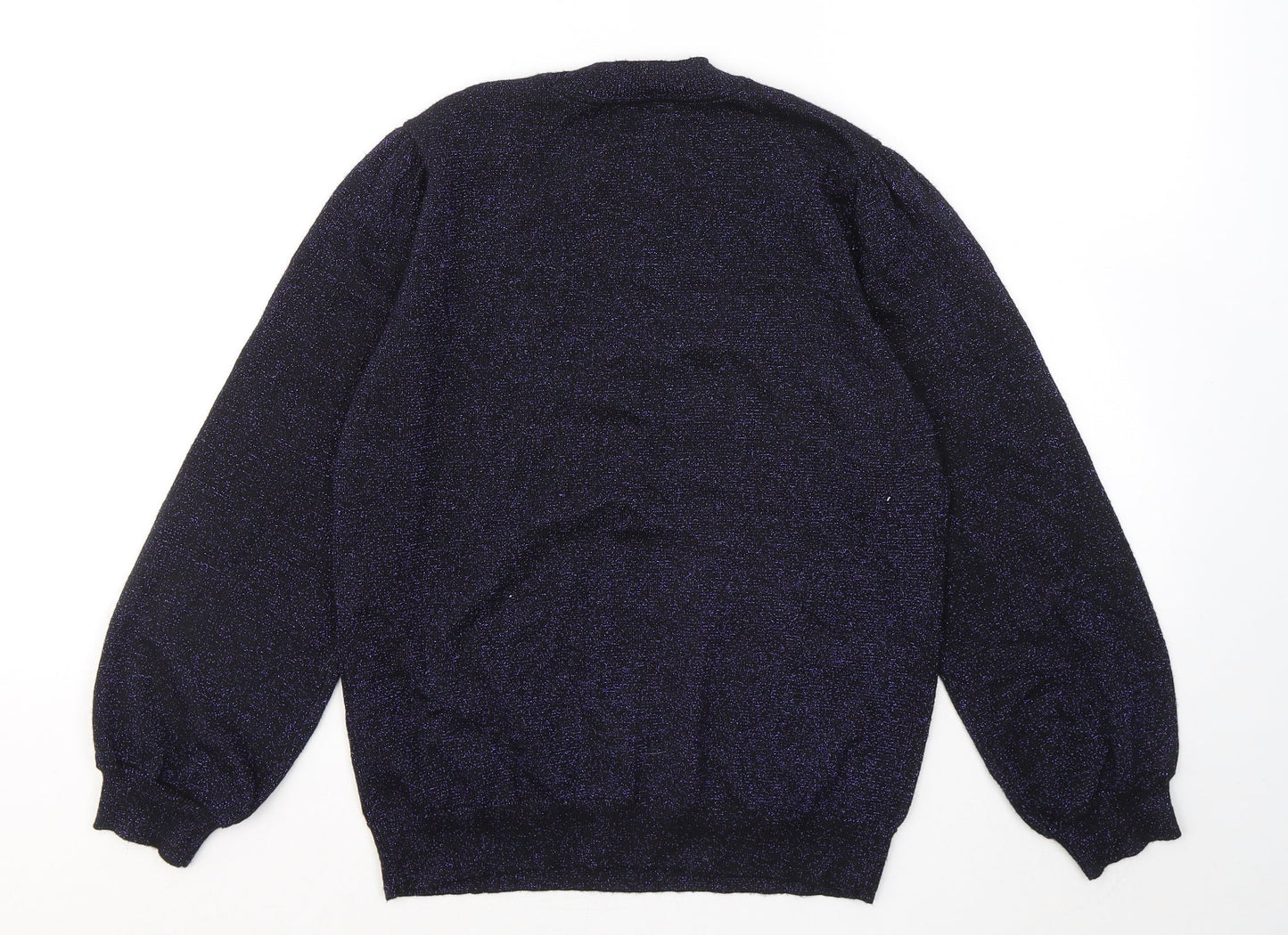 Womens UK Size 10 M&Co Purple Pullover Jumper