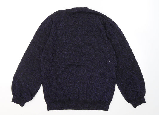 Womens UK Size 10 M&Co Purple Pullover Jumper