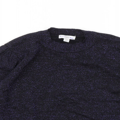 Womens UK Size 10 M&Co Purple Pullover Jumper