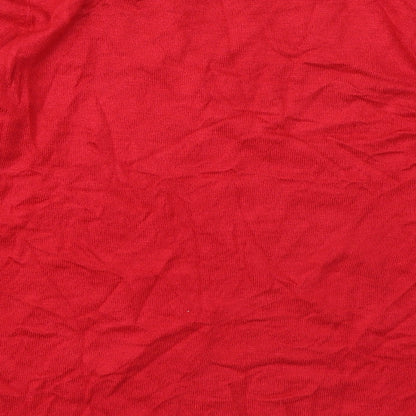 Womens UK Size M Marks and Spencer Red Pullover Jumper