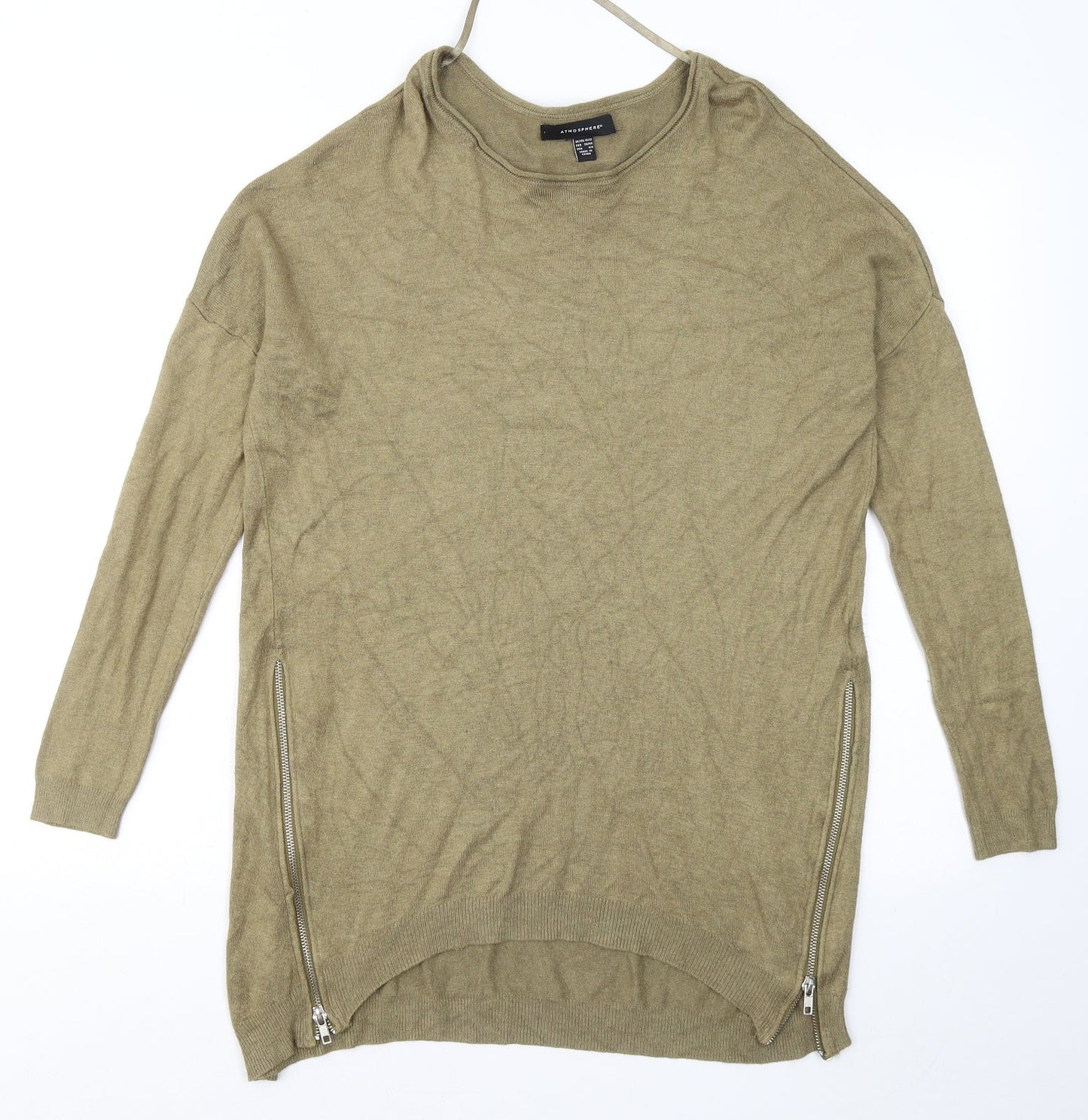 Womens UK Size 10 Atmosphere Green Pullover Jumper