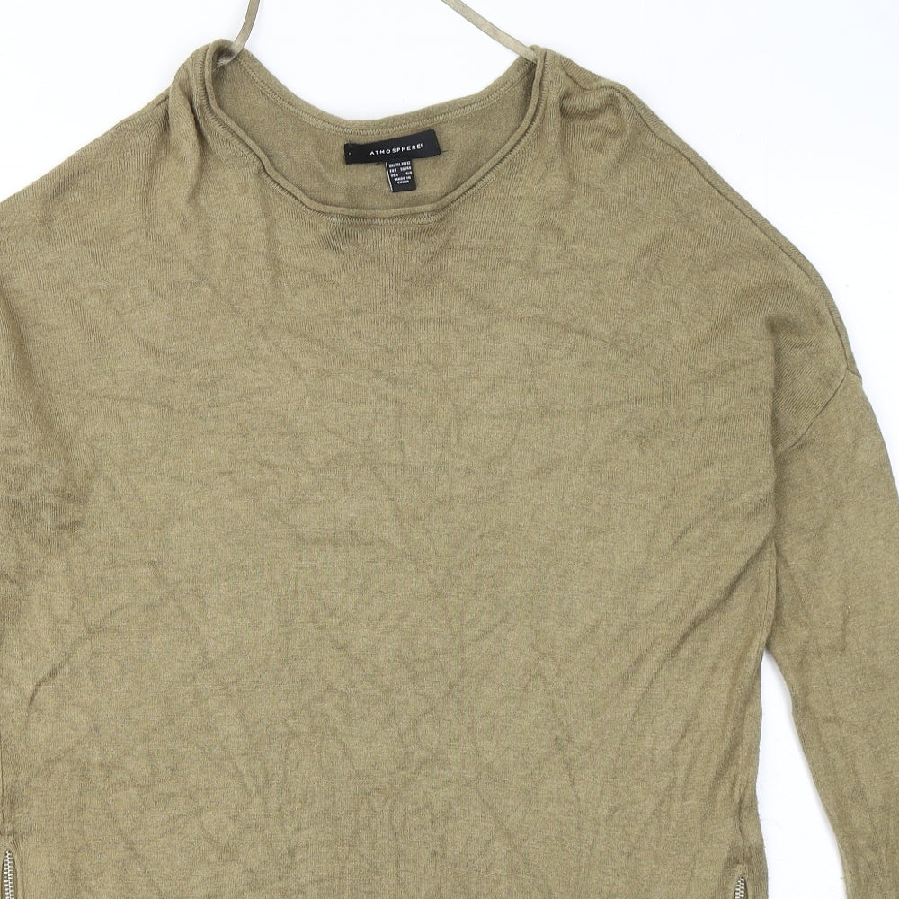 Womens UK Size 10 Atmosphere Green Pullover Jumper