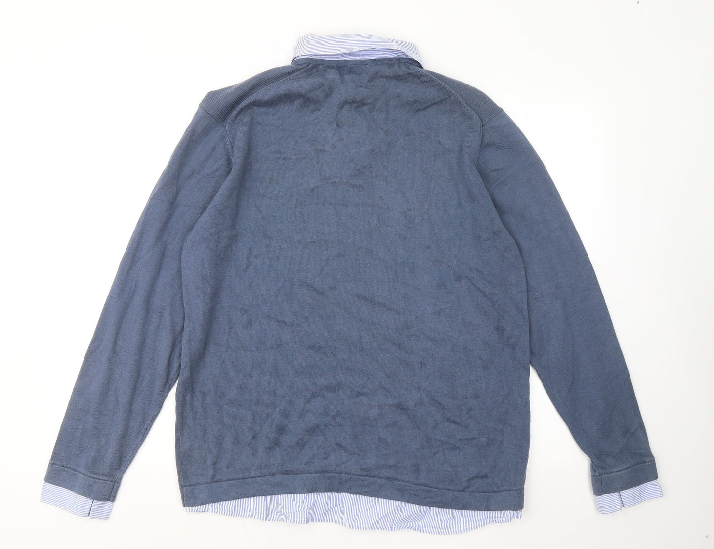 Mens UK Size M NEXT Blue Pullover Sweatshirt