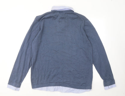 Mens UK Size M NEXT Blue Pullover Sweatshirt