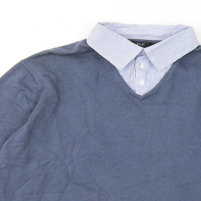 Mens UK Size M NEXT Blue Pullover Sweatshirt