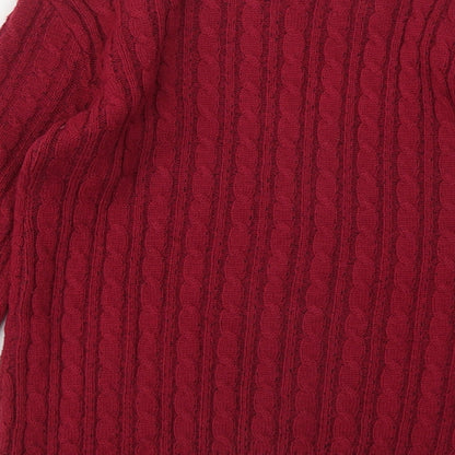 Autonomy Womens Purple Round Neck Acrylic Pullover Jumper Size 8