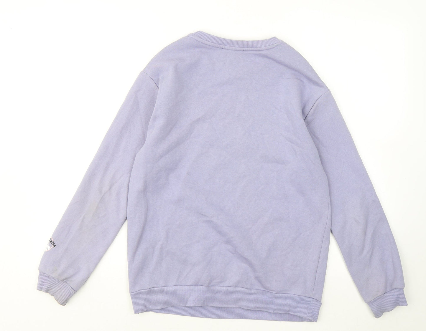 New Look Girls Blue Cotton Pullover Sweatshirt Size 10-11 Years - Montana North America