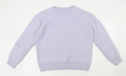 Womens UK Size S Marks and Spencer Purple Pullover Jumper