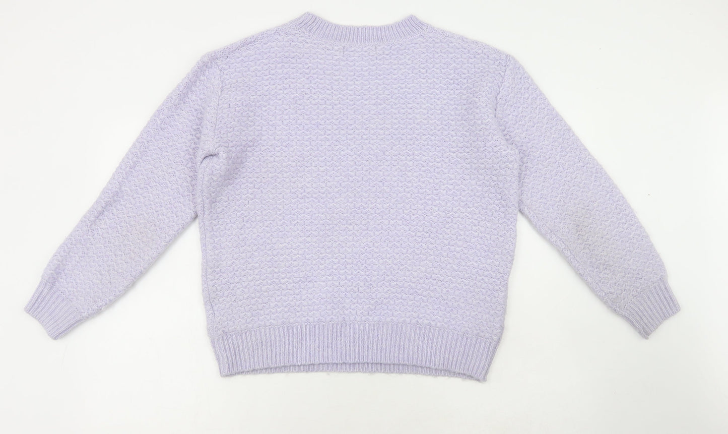 Womens UK Size S Marks and Spencer Purple Pullover Jumper