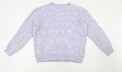 Womens UK Size S Marks and Spencer Purple Pullover Jumper