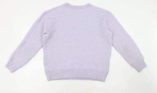 Womens UK Size S Marks and Spencer Purple Pullover Jumper