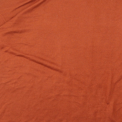 H&M Womens Orange Round Neck Viscose Pullover Jumper Size S