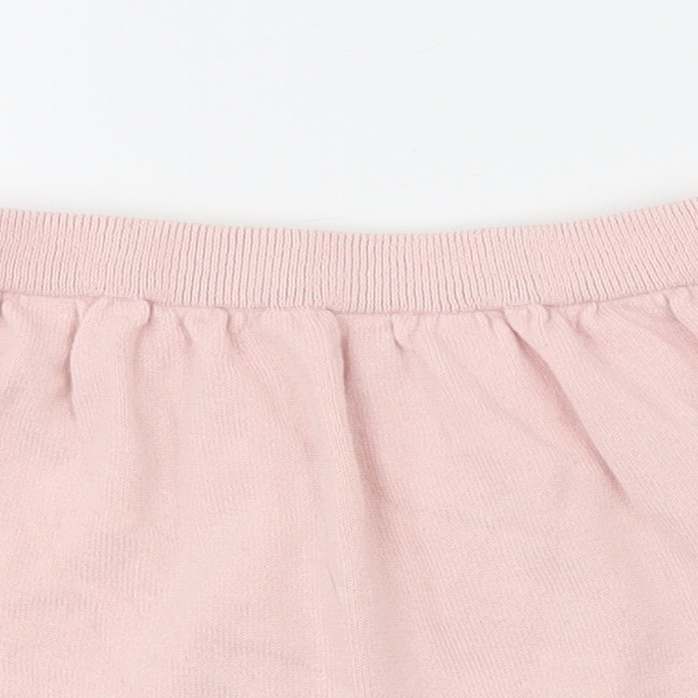 Primark Girls Pink Fair Isle Cotton Skater Skirt Size 4-5 Years Regular