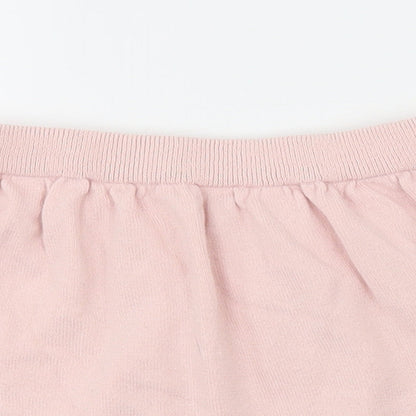 Primark Girls Pink Fair Isle Cotton Skater Skirt Size 4-5 Years Regular
