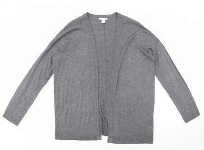 H&M Womens Grey Viscose Cardigan Jumper Size S