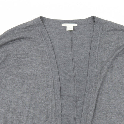 H&M Womens Grey Viscose Cardigan Jumper Size S