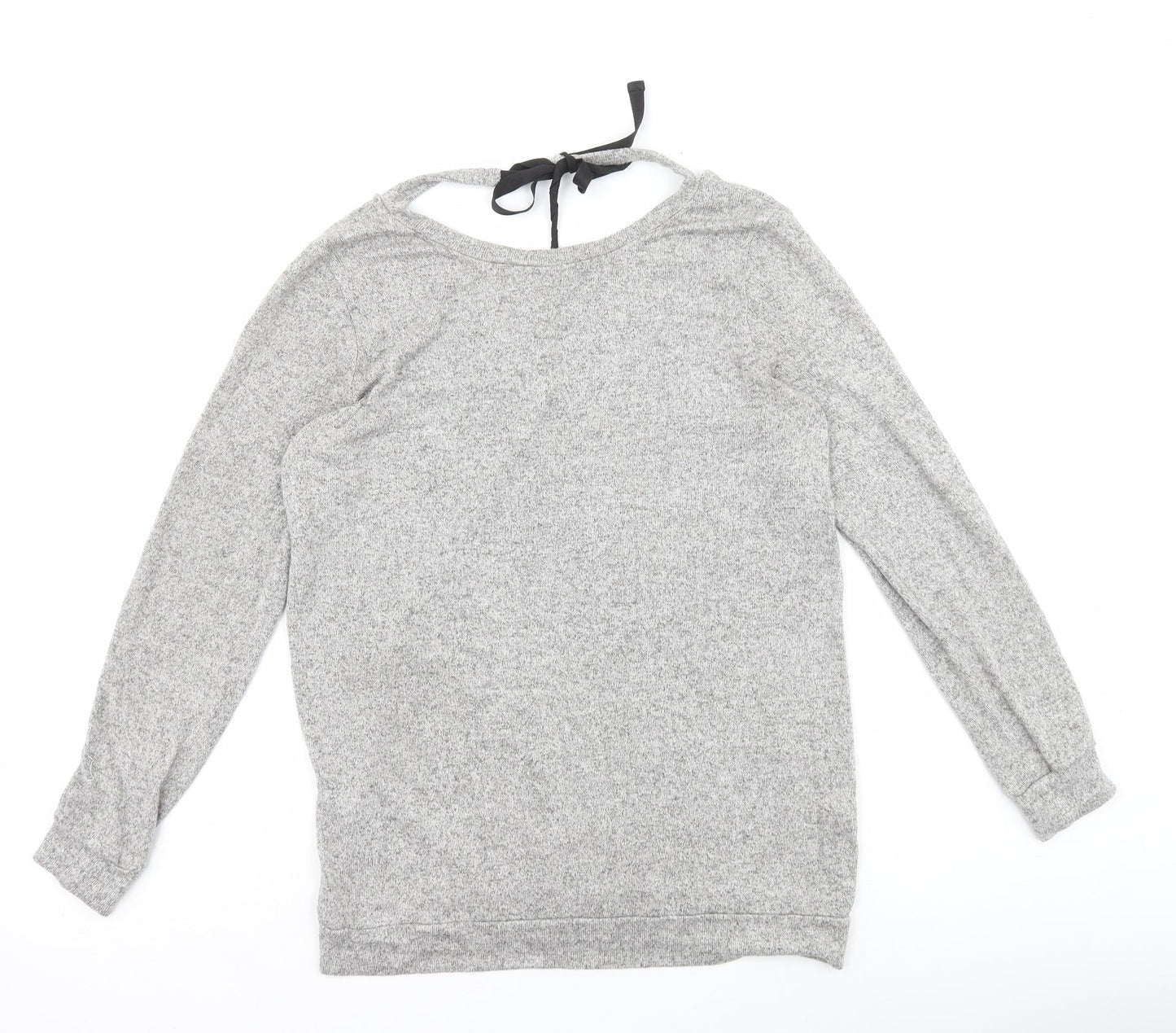 Womens UK Size 8 River Island Grey Basic T-Shirt