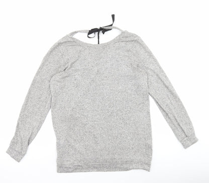 Womens UK Size 8 River Island Grey Basic T-Shirt