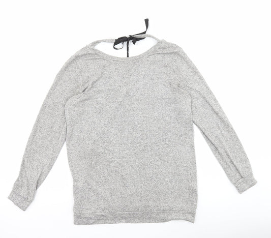 Womens UK Size 8 River Island Grey Basic T-Shirt
