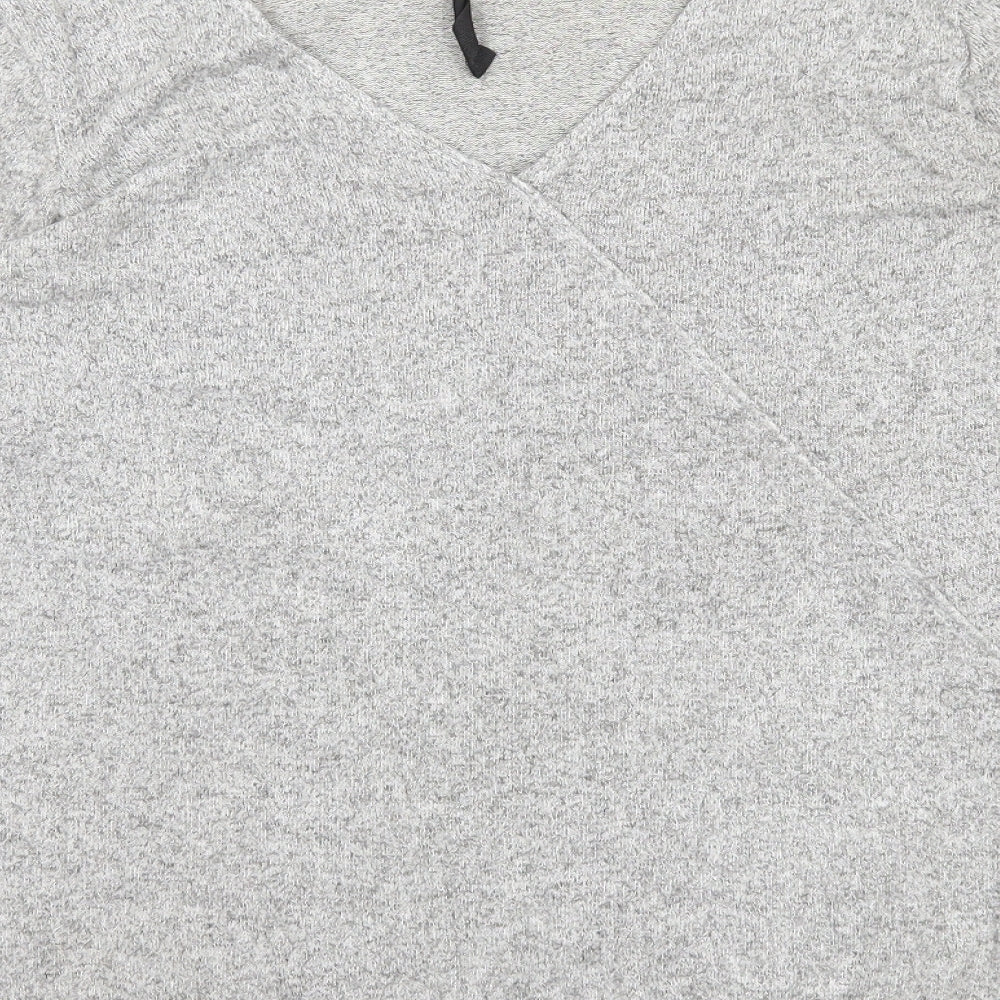 Womens UK Size 8 River Island Grey Basic T-Shirt