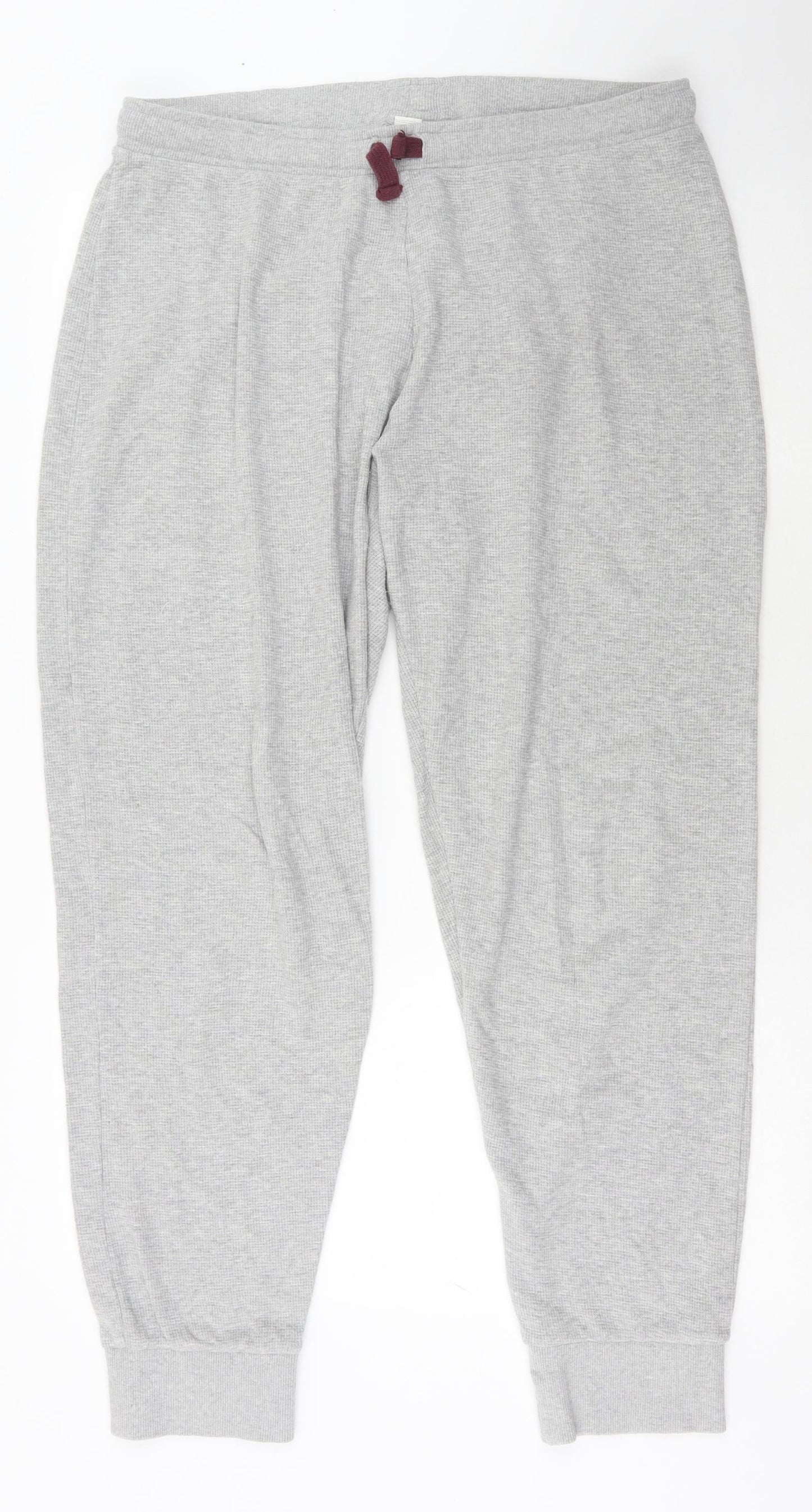 F&F Womens Grey Cotton Jogger Trousers Size L L30 in Regular