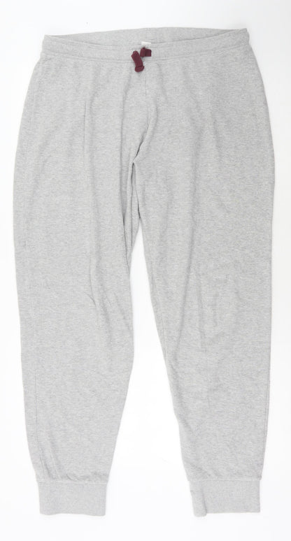 F&F Womens Grey Cotton Jogger Trousers Size L L30 in Regular
