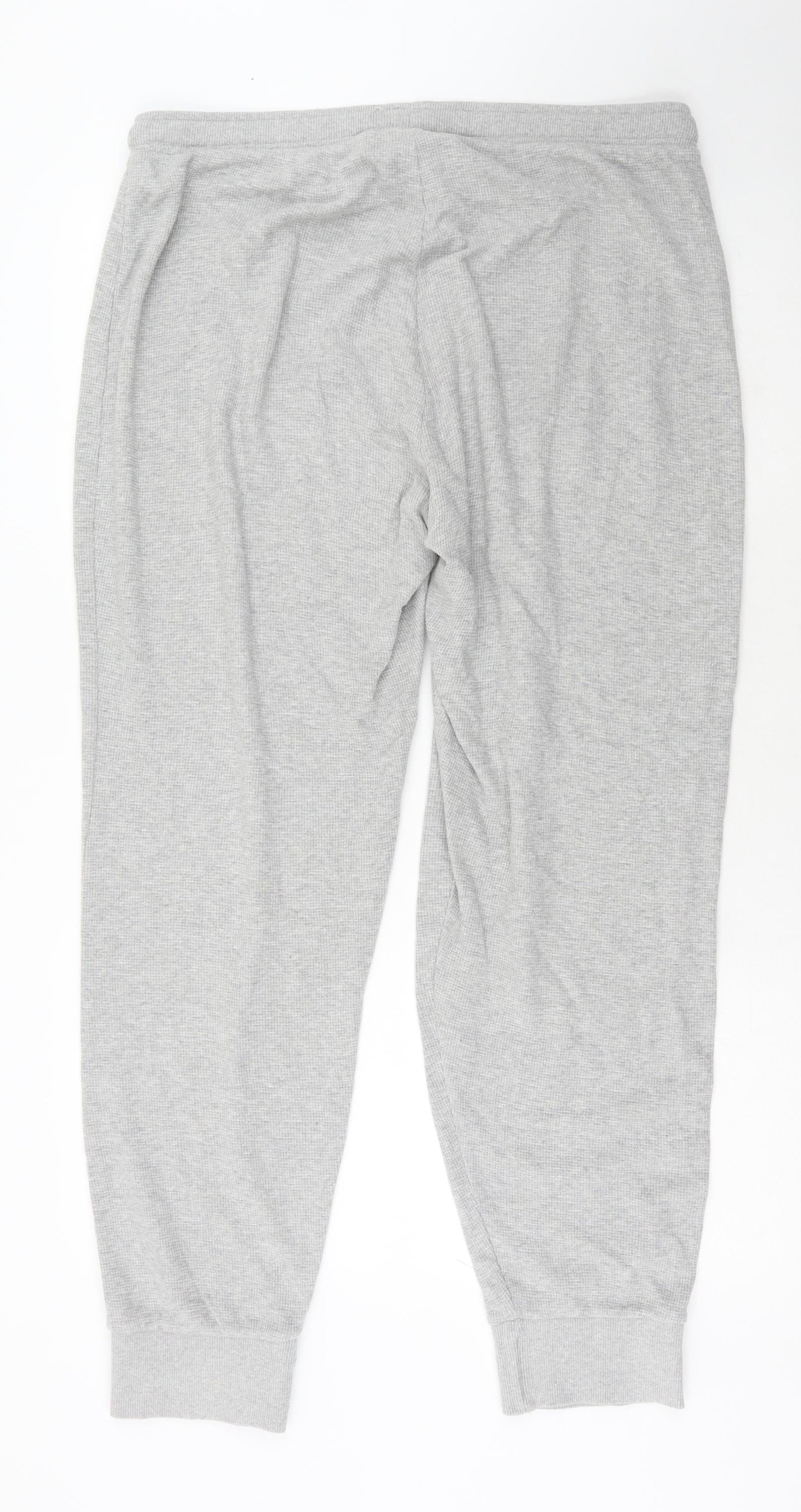 F&F Womens Grey Cotton Jogger Trousers Size L L30 in Regular