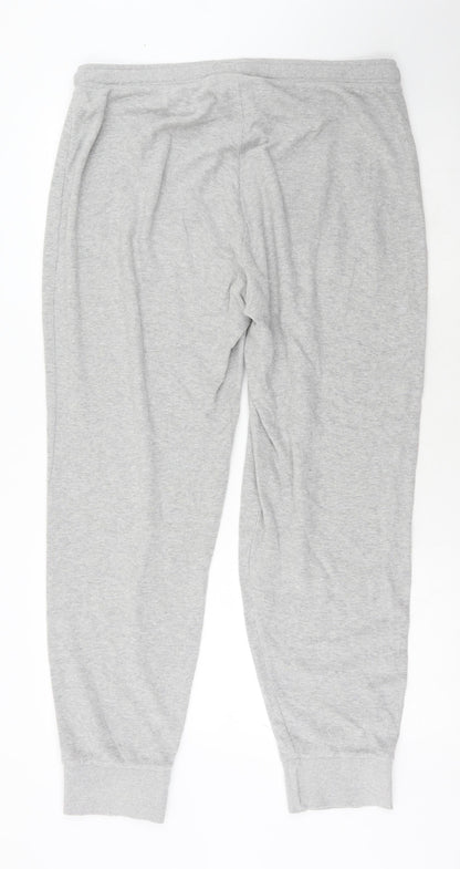 F&F Womens Grey Cotton Jogger Trousers Size L L30 in Regular