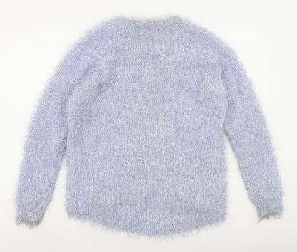 Womens UK Size 12 Marks and Spencer Blue Pullover Jumper