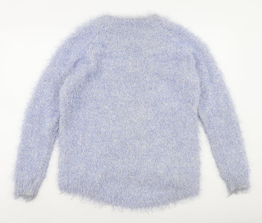 Womens UK Size 12 Marks and Spencer Blue Pullover Jumper