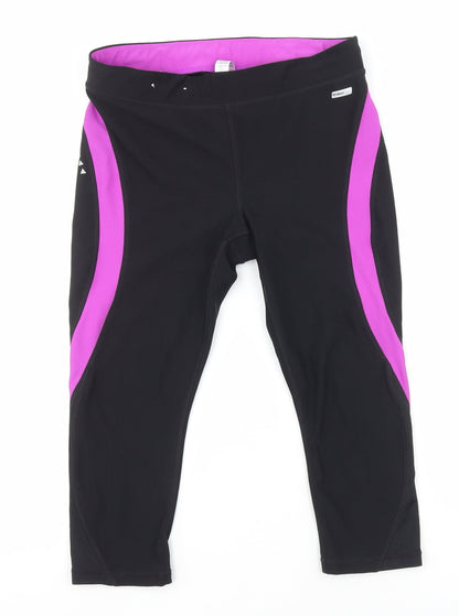Womens UK Size S Athletic Works Regular Fit Sweatpants Black Leggings