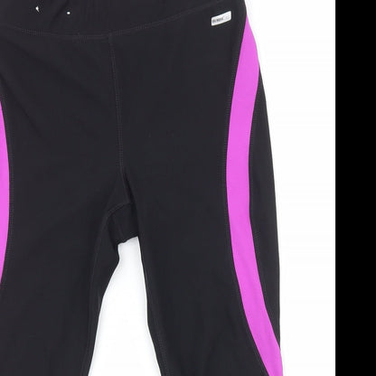 Womens UK Size S Athletic Works Regular Fit Sweatpants Black Leggings