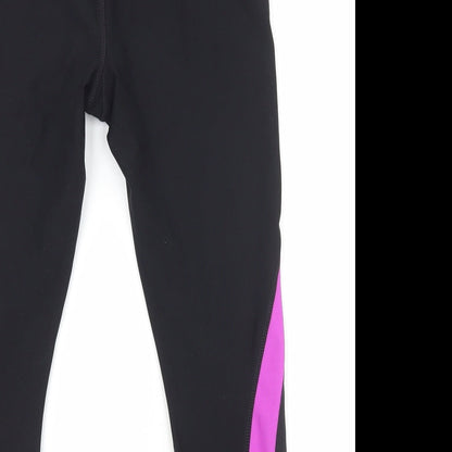 Womens UK Size S Athletic Works Regular Fit Sweatpants Black Leggings